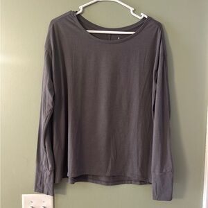 Athleta Charcoal Long Sleeve Women's Tee